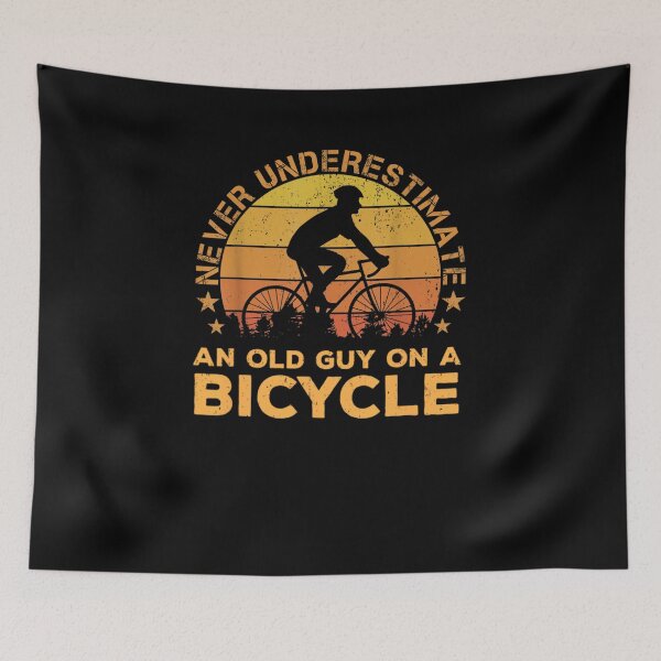 Item preview,   Never Underestimate An Old Guy On A Bicycle - Funny Cycling designed and sold by RanirO.