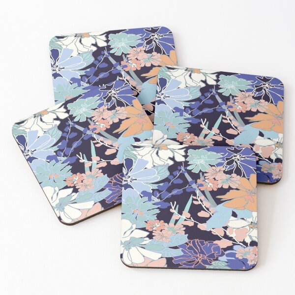 Item preview, Deep Blue Floral designed and sold by cutehappiness.