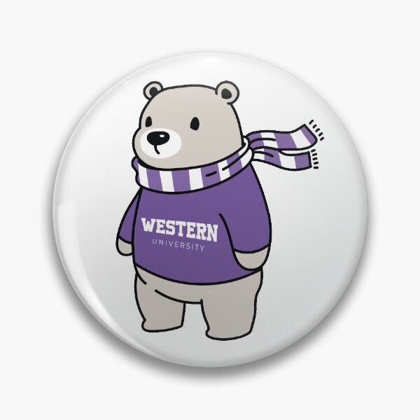 Item preview, Western University Bear with Sweater designed and sold by abigailwiley.