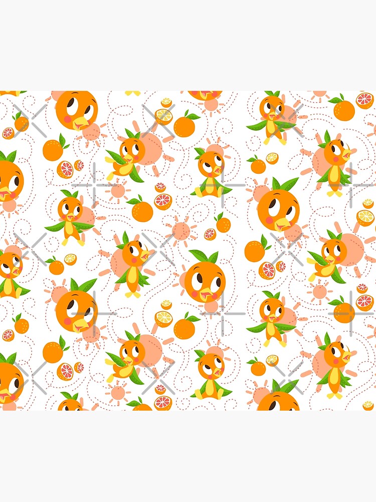 Disover Hello Sunshine! - Orange Bird (white background) Shower Curtain
