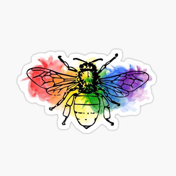 Item preview, Subtle Gay Flag Bee designed and sold by -Gedwolcraeft-.