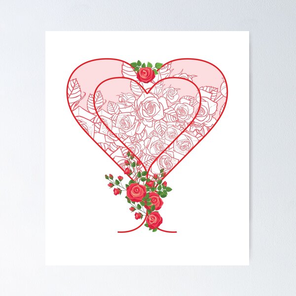 Item preview, Corazón lleno de rosas designed and sold by DesignBySuzanne.