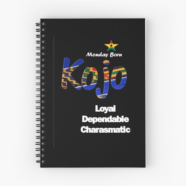 Aperçu de l'œuvre Nom masculin ghanéen né lundi 'Kojo' en bleu créée et vendue par WhoWeAre.