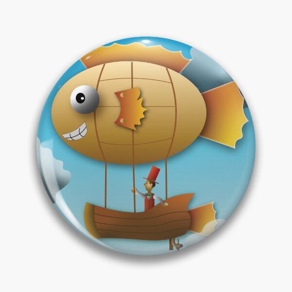 Item preview, goldfish airship designed and sold by scrapnpaint.