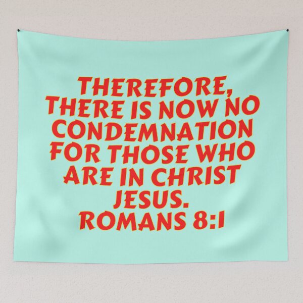 Item preview, Bible Verse Romans 8:1 designed and sold by Prayingwarrior.