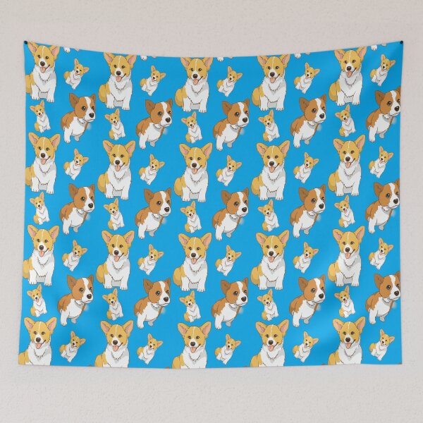 Item preview, Cute corgi seamless pattern.  designed and sold by docferds.