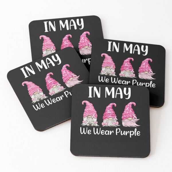 Item preview, Rainbow In May We Wear Purple Gnomies / In May We Wear Purple Awareness Gnome designed and sold by Run to Creations.