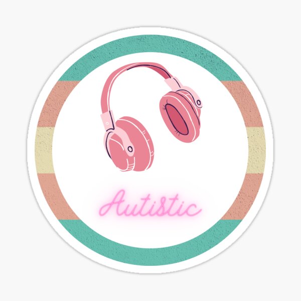 Autistic - Trans Flag Headphones Sticker