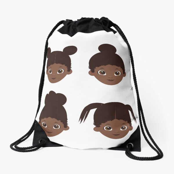girl hairs Drawstring Bag