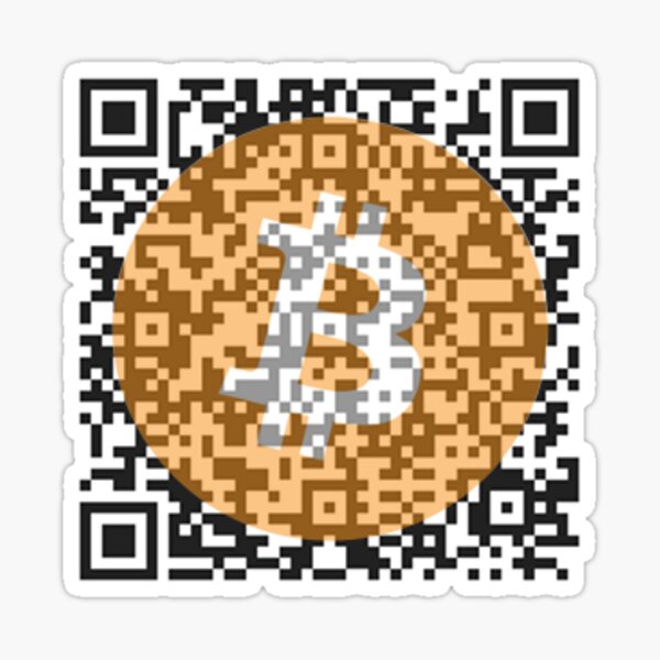 "Customised QR code "Bitcoin wallet QR code" design" Sticker by AVP719