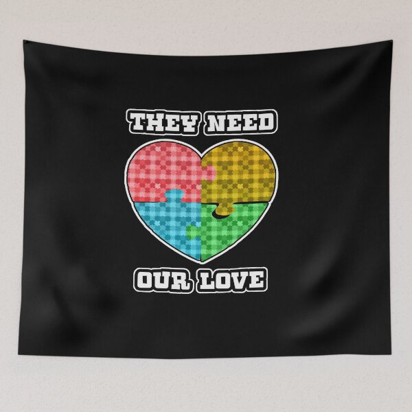 Item preview, They Need Our Love Heart Autism Awareness Gift designed and sold by TTFMerch.