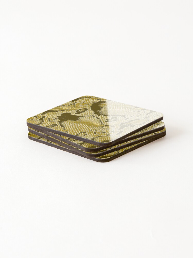 Thumbnail 4 of 5, Coasters (Set of 4), Python Skin designed and sold by DesignFantazia.