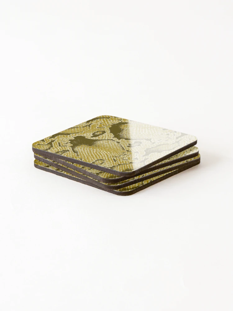 Thumbnail 4 of 5, Coasters (Set of 4), Python Skin designed and sold by DesignFantazia.