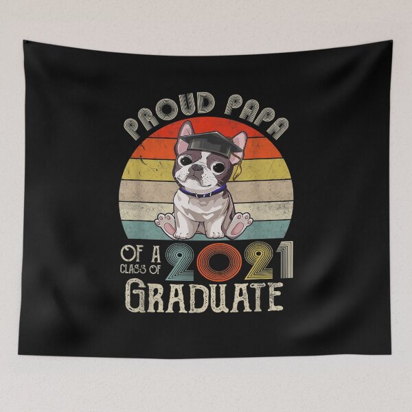 Item preview, Vintage Proud Papa Of A Class Of 2021 Graduate Frenchie Gift  designed and sold by venitamara.