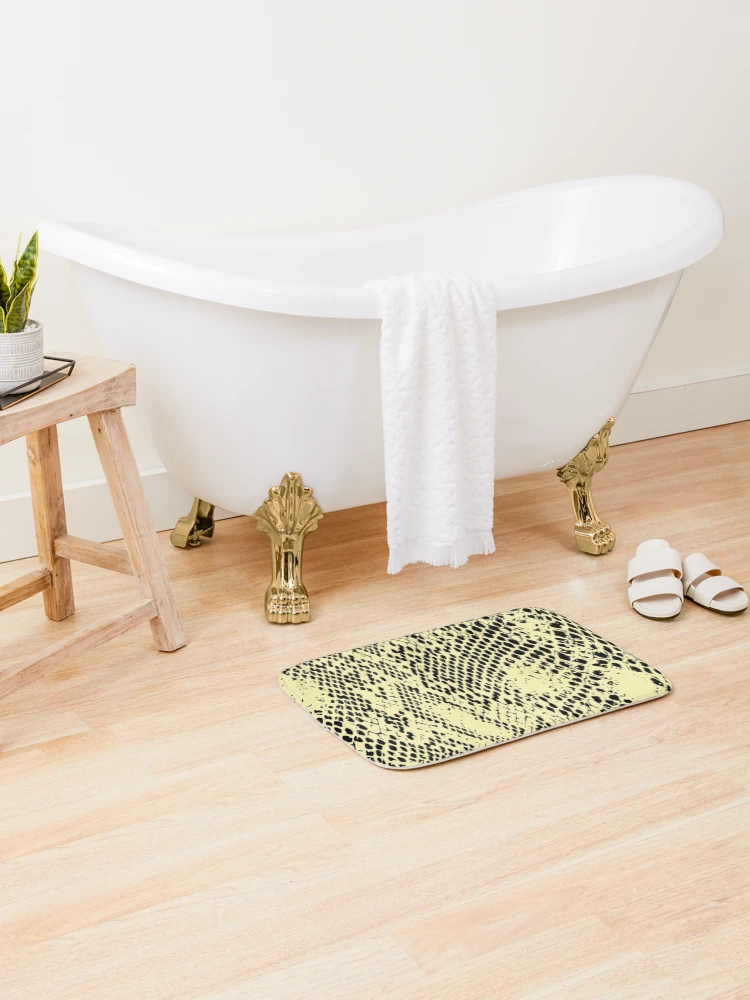 Thumbnail 2 of 6, Bath Mat, Python Skin designed and sold by DesignFantazia.