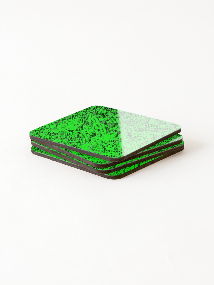 Thumbnail 4 of 5, Coasters (Set of 4), Python Skin designed and sold by DesignFantazia.