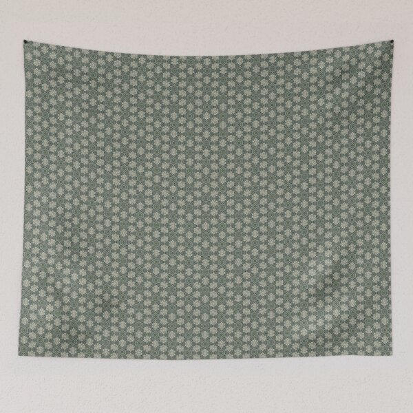 Item preview, Soft jade and cream floral stars#1 designed and sold by PatsIsland.