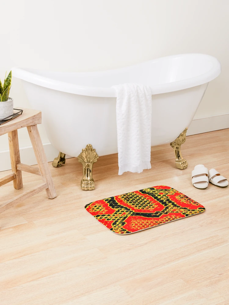 Thumbnail 2 of 6, Bath Mat, Python Skin designed and sold by DesignFantazia.