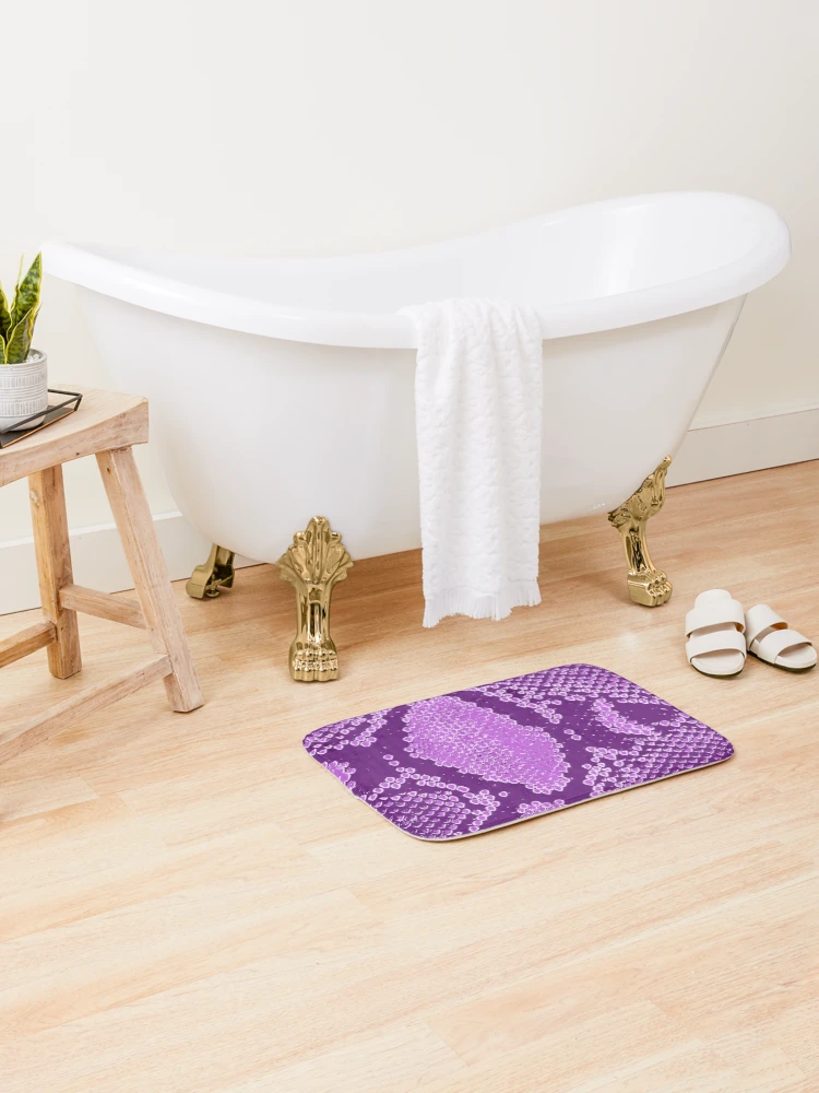 Thumbnail 2 of 6, Bath Mat, Python Skin designed and sold by DesignFantazia.
