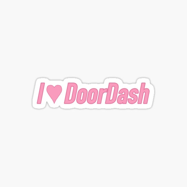 "I love DoorDash Pink " Sticker for Sale by ae0829 Redbubble