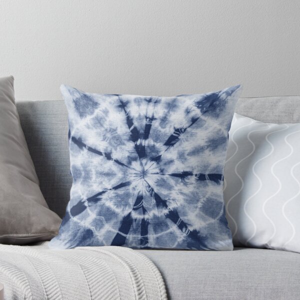 Item preview, Sunburst | Shibori | Indigo | Japanese | Shibori Indigo | Squares |  Pillow designed and sold by Tasha McGlashan.