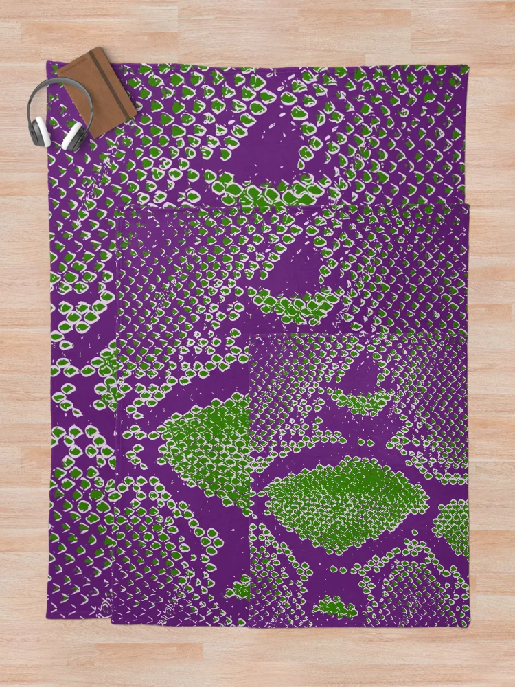 Thumbnail 5 of 6, Throw Blanket, Python Skin designed and sold by DesignFantazia.