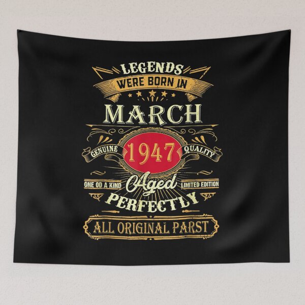 Item preview, Legends Were Born In March 1947 74th Birthday Gifts  designed and sold by dannareyansh.