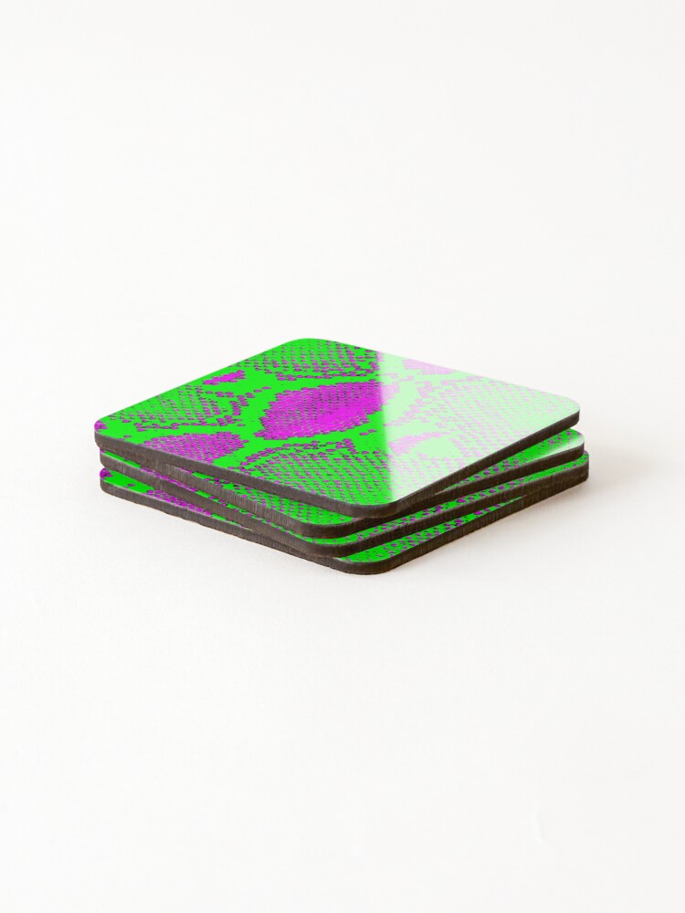 Thumbnail 4 of 5, Coasters (Set of 4), Python Skin designed and sold by DesignFantazia.