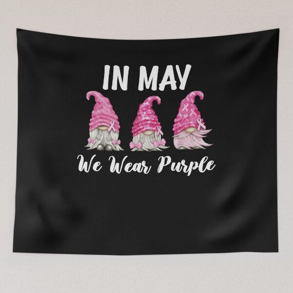 Item preview, Rainbow In May We Wear Purple Gnomies / In May We Wear Purple Awareness Gnome designed and sold by Run to Creations.