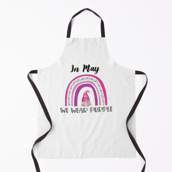 Item preview, Rainbow In May We Wear Purple / In May We Wear Purple Awareness Gnome designed and sold by Run to Creations.