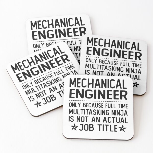 Item preview, mechanical engineer only because full time multitasking ninja is not an actual job title mechanical engineer gifts designed and sold by alaechamlal.