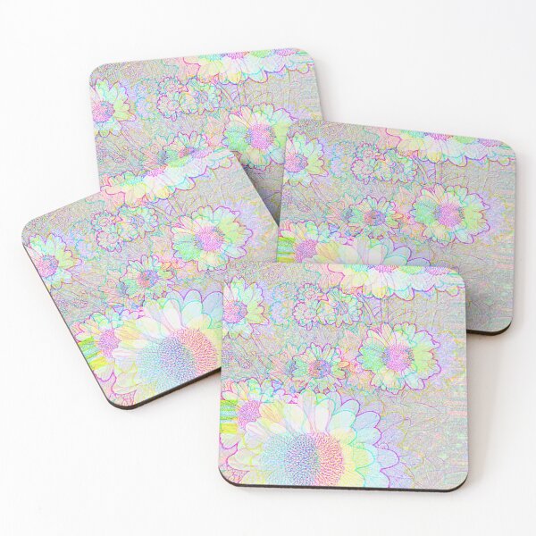 Artikelvorschau, GlitchArt Rainbow Floral entworfen und verkauft von quietmagenta.