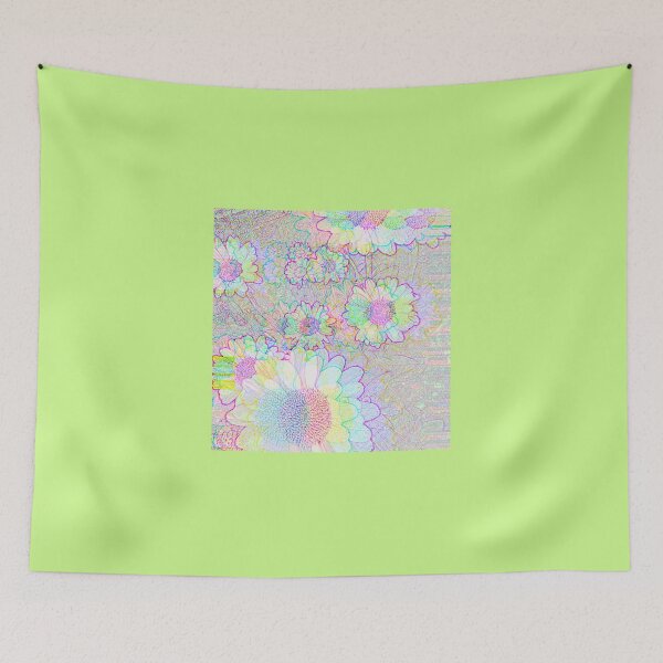 Artikelvorschau, GlitchArt Rainbow Floral entworfen und verkauft von quietmagenta.