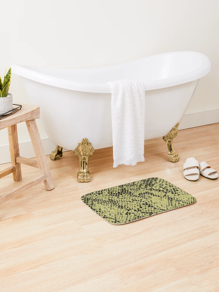 Thumbnail 2 of 6, Bath Mat, Python Skin designed and sold by DesignFantazia.