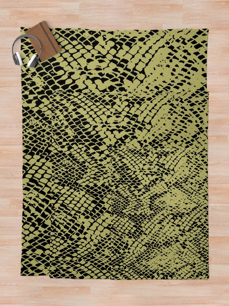 Thumbnail 5 of 6, Throw Blanket, Python Skin designed and sold by DesignFantazia.