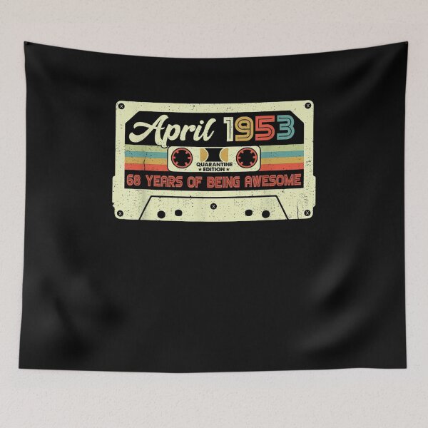Item preview, Vintage Cassette Tape April 1953 Quarantine 68th Birthday Gift  designed and sold by venitamara.