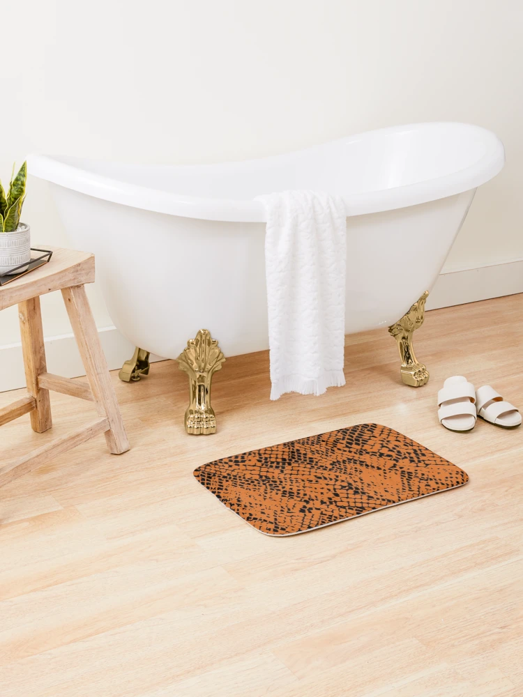 Thumbnail 2 of 6, Bath Mat, Python Skin designed and sold by DesignFantazia.