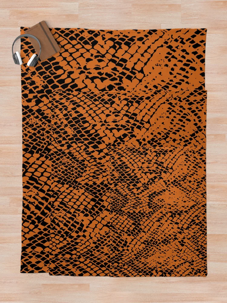 Thumbnail 5 of 6, Throw Blanket, Python Skin designed and sold by DesignFantazia.