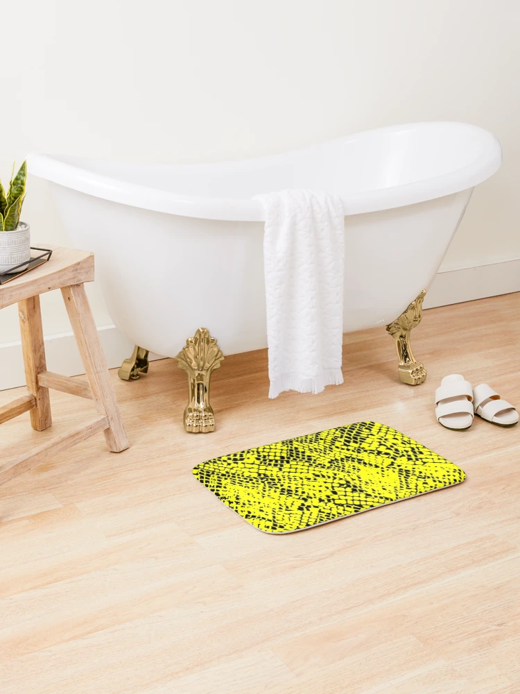 Thumbnail 2 of 6, Bath Mat, Python Skin designed and sold by DesignFantazia.