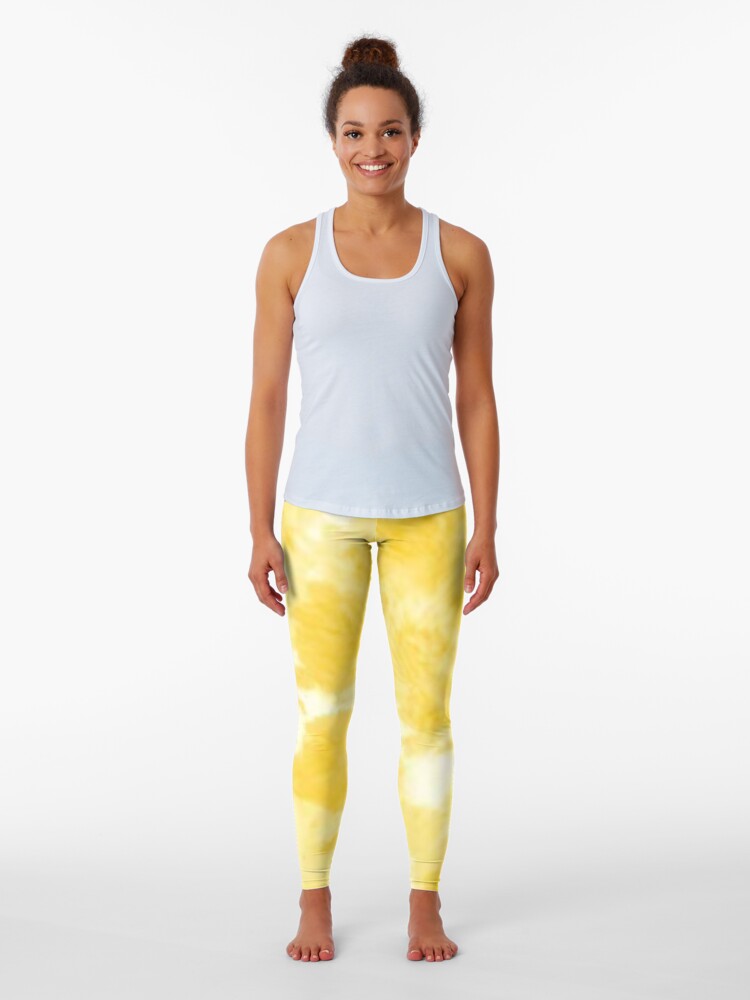 yellow tie dye Leggings for Sale by Ava Siciliano