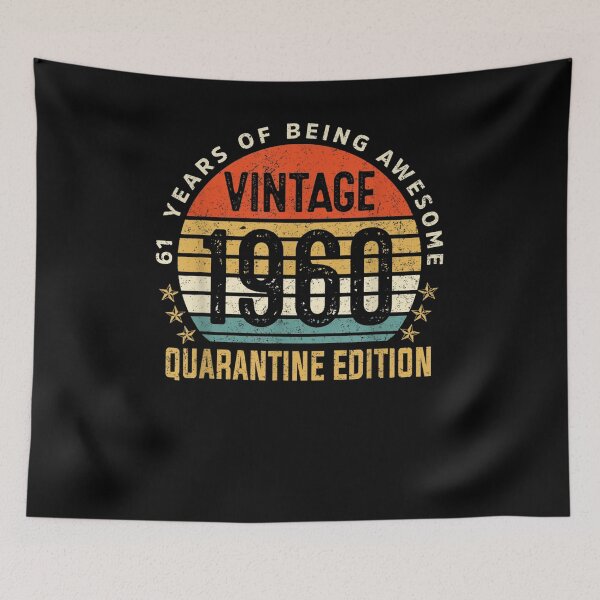Item preview, 61 Years Old Retro Vintage 1960 61st Quarantine Birthday  designed and sold by dannareyansh.