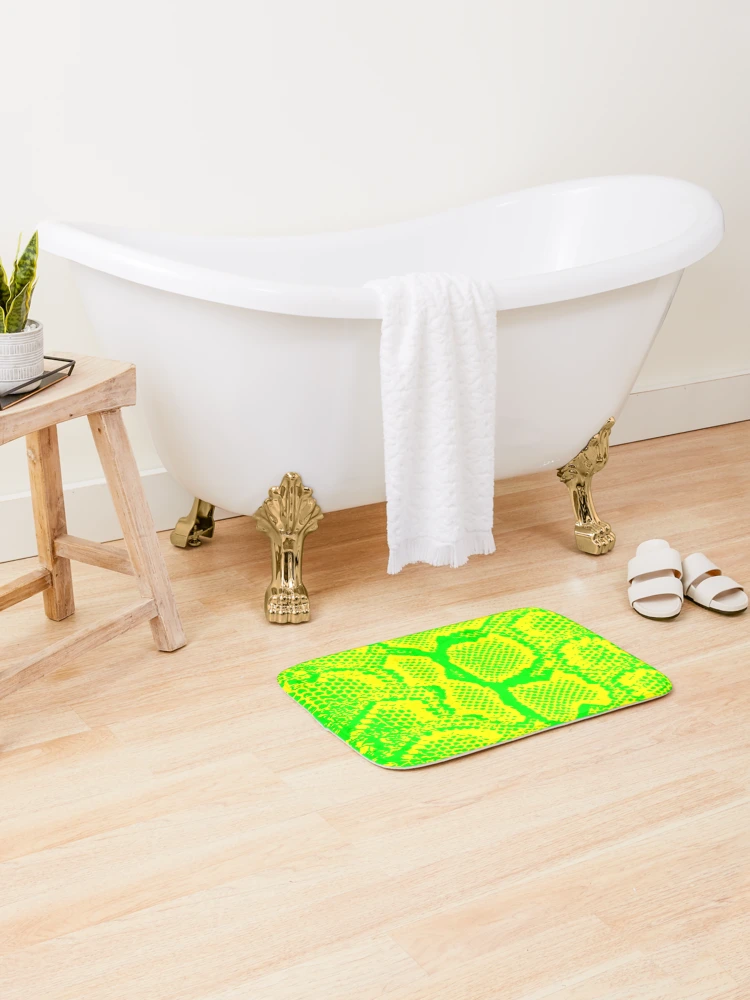 Thumbnail 2 of 6, Bath Mat, Python Skin designed and sold by DesignFantazia.
