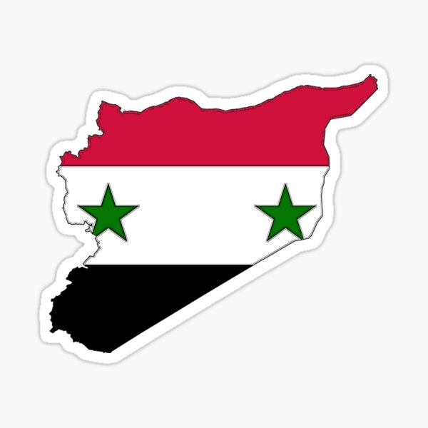 Sticker decal vinyl decals national flag car ensign bumper syria syrian