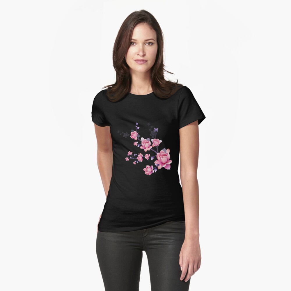 Cerezos en flor I Camiseta entallada