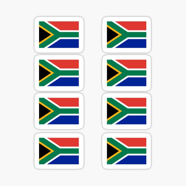 South African Flag Sticker Sheet Sticker For Sale By Deanworld Redbubble 3568