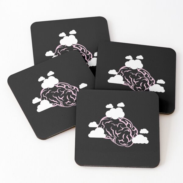 Item preview, Brain fog head in the clouds minimalistic mental health chronic illness designed and sold by SunnyAlloy.