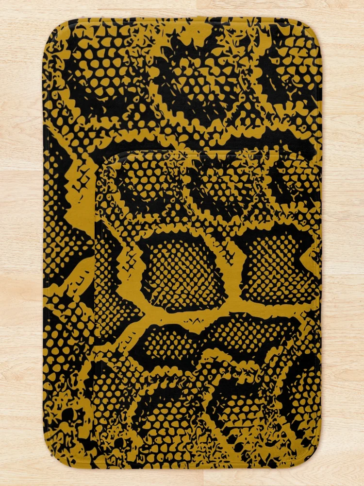 Thumbnail 5 of 6, Bath Mat, Python Skin designed and sold by DesignFantazia.