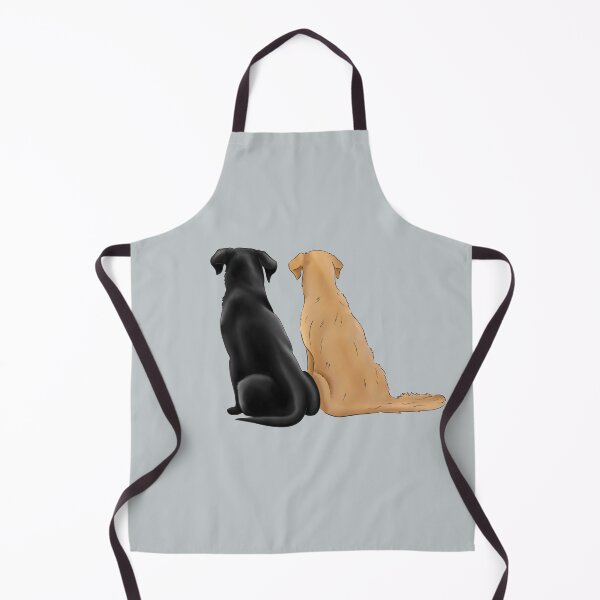 Item preview, A cute Labrador and a Golden Retriever Drawing | 2 Dogs Sitting With Their Backs To You | For Labrador Owners | For Golden Retriever Owners | For Dog Lovers designed and sold by ElysianCreation.