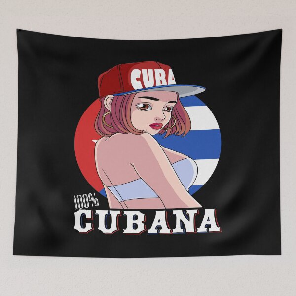 Item preview, 100% Cubana  Strong Girl Cuba Flag Roots designed and sold by Nosek1ng.