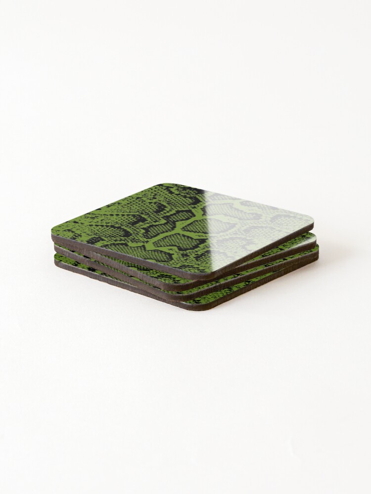 Thumbnail 4 of 5, Coasters (Set of 4), Python Skin designed and sold by DesignFantazia.